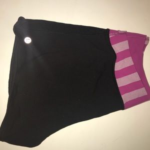 Lululemon Women’s Black with Pink Waistband Shorts